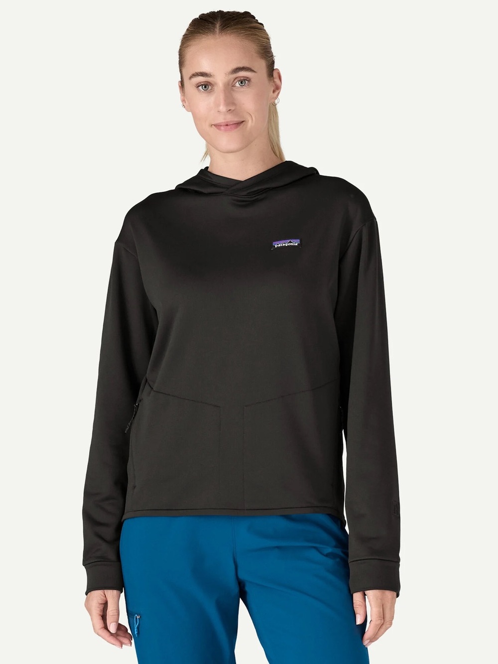 Patagonia‎ || Women's R1 Thermal Pullover Hoody Fleece Hoodie Black Small